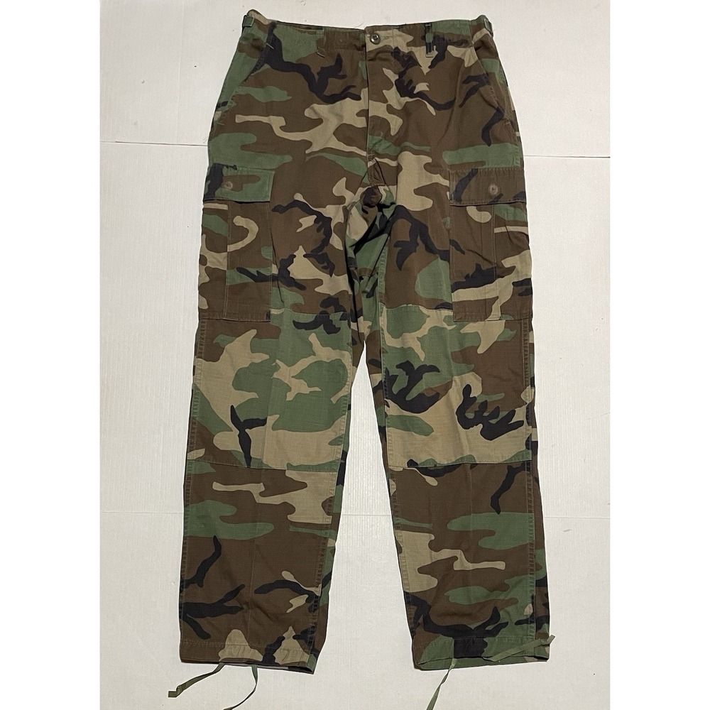 US Military Woodland Camo BDU Cargo Pants Medium‎ Regular Ripstop Army Tactical
